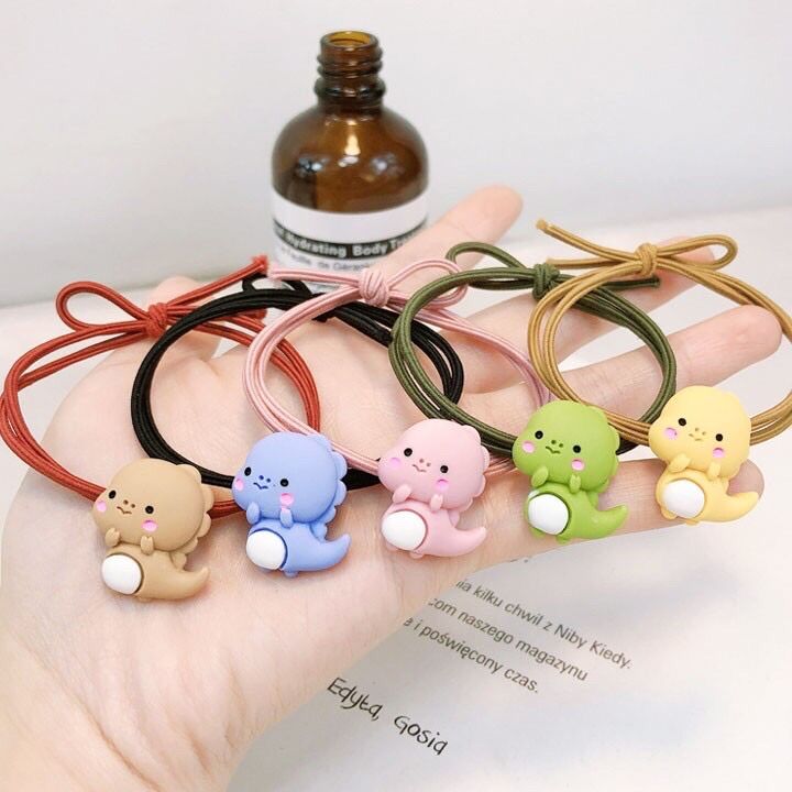 (Set 5 sợi) Dây cột tóc buộc tóc khủng long ú CT23T - Minimun