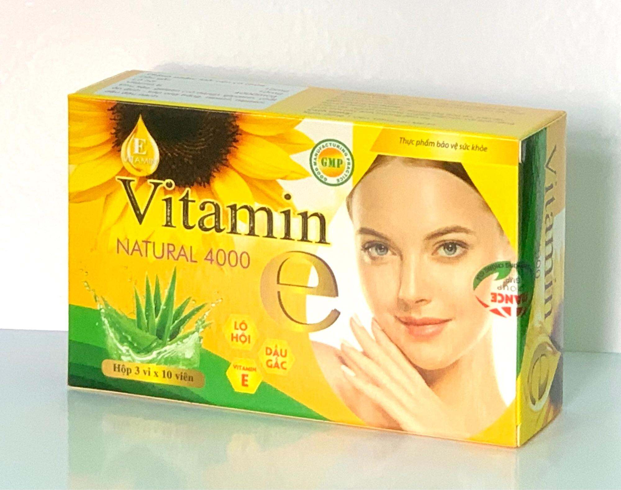 Vitamin E Natural 4000 ( hộp 30 viên) đẹp da, chống lão hoá