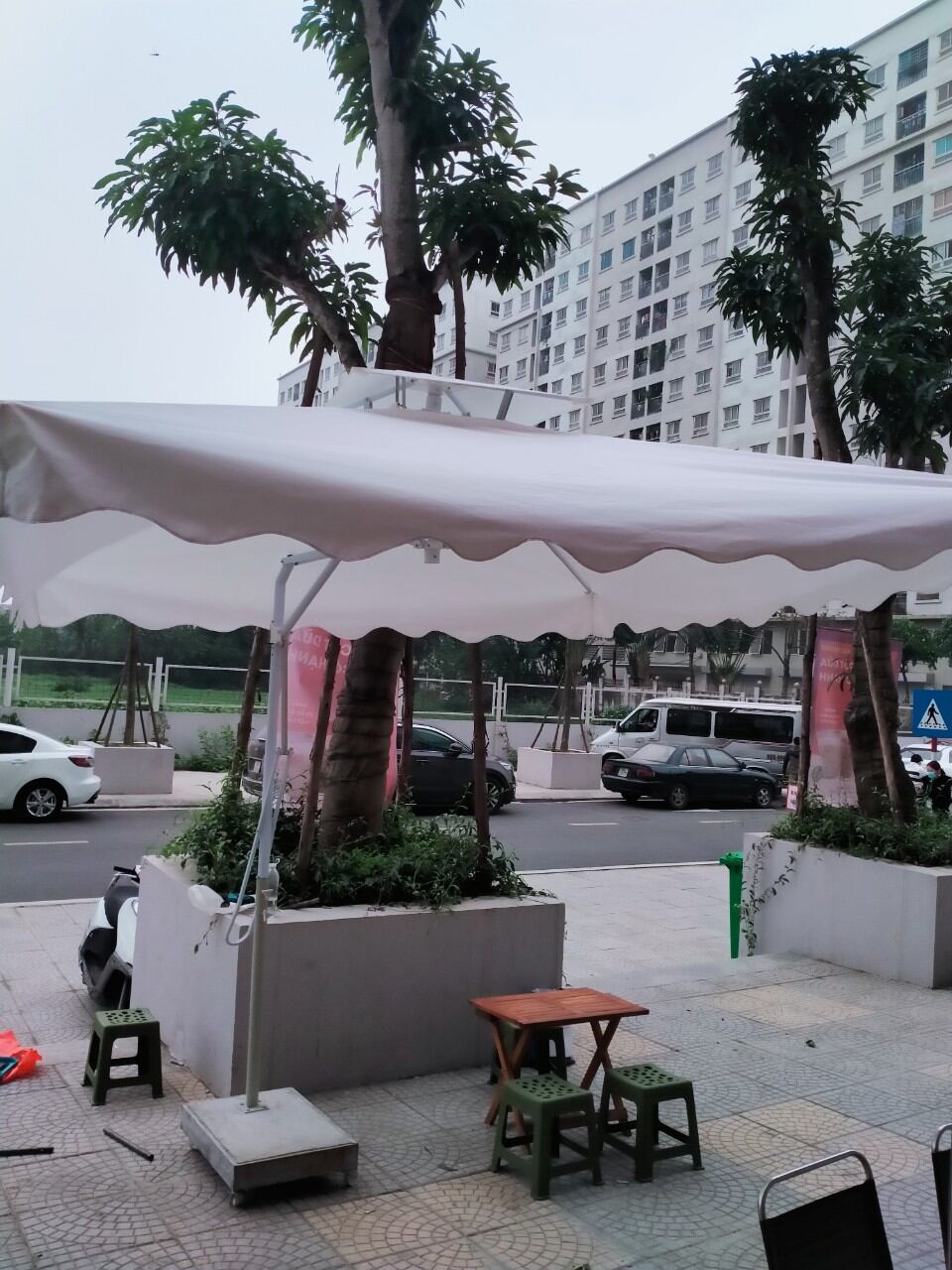 Vải bọc ô dù lệch tâm vuông 2,5x2,5m (chỉ có vải bọc ở trên, dùng cho những ai có ô dùbị rách bạt)