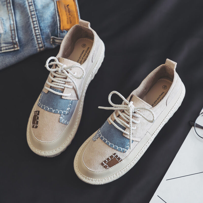 INS Board Shoes Street Snap Students Soft Girl Intellectual Smoked Shoes White Shoes Women's Spring 2020 New Style Korean-style Versatile Canvas Shoes Shoes