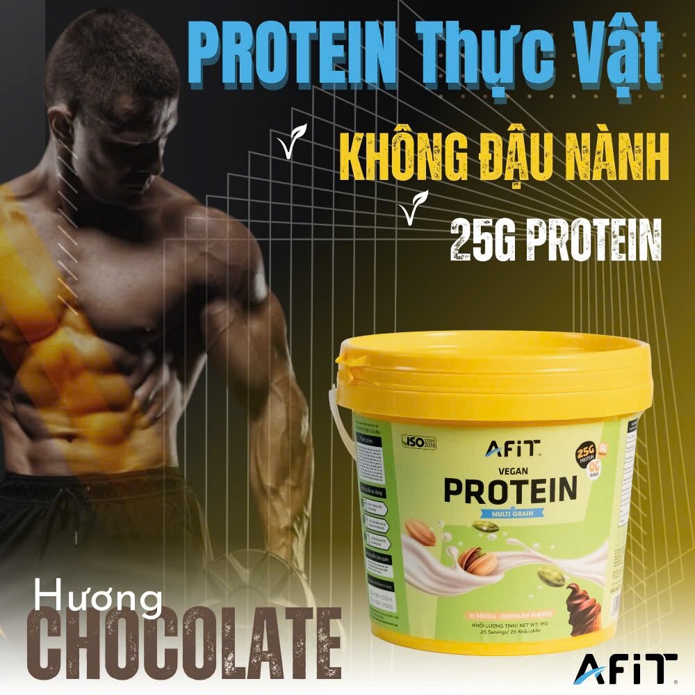 Tăng cơ giảm mỡ - whey vegan protein hạt ngũ cốc không đậu nành1kg