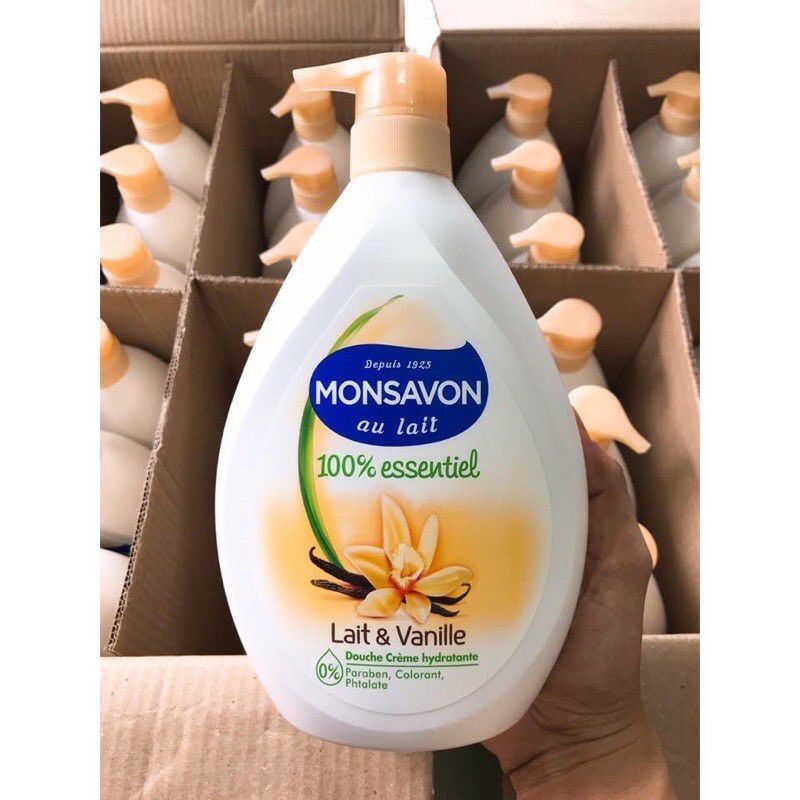 Sữa tắm dưỡng thể monsavon chiết xuất sữa & hoa vani
