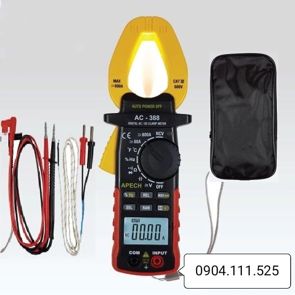 [HCM]Ampe kìm đo dòng AC/DC APECH AC-388 (600A)