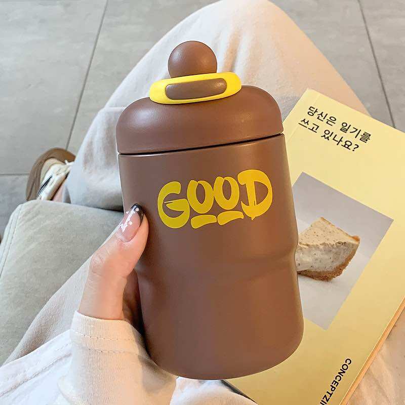 [HCM] BÌNH GIỮ NHIỆT HELLO NICE GOOD HAPPY 500ML