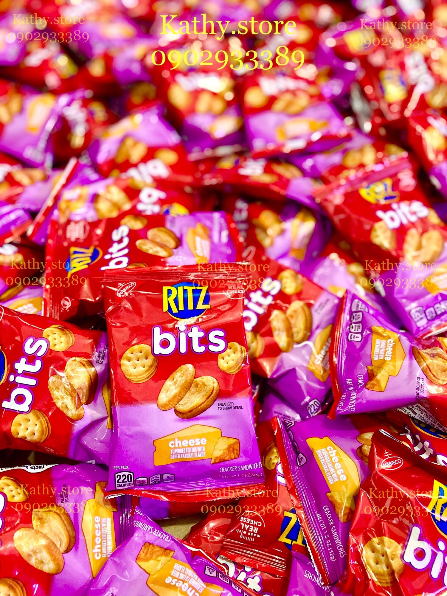 Bánh Ritz phô mai mini thùng 30 gói