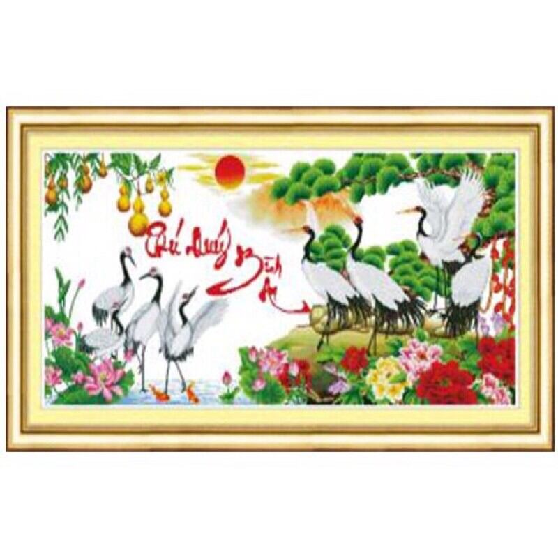 Tranh thêu chữ thập Phú Quý Bình An Lv3242 chưa thêu