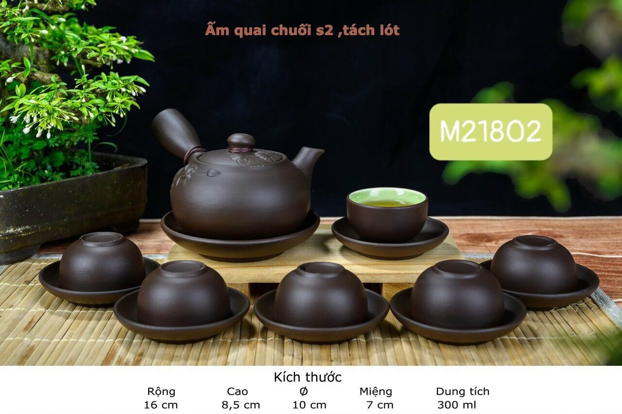 Bộ ấm trà Tử sa. Gốm sứ Bát Tràng