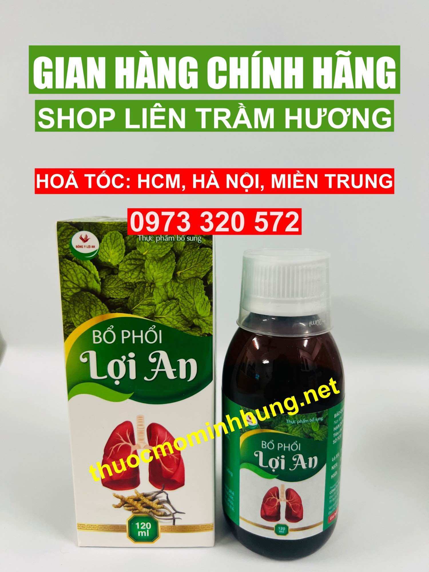 Bổ phổi Lợi An siro hỗ trợ giảm ho, tan đờm bổ phế