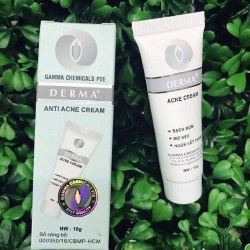 Derma Anti Acne Cream - kem giảm và ngừa mụn - 10gram