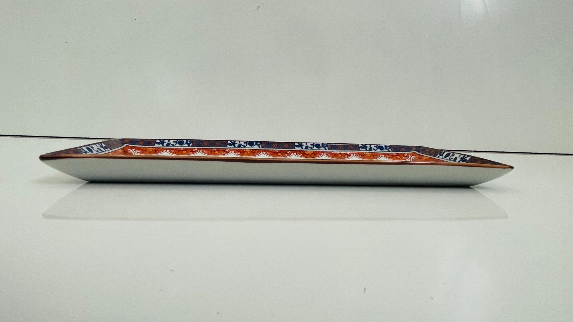 [Ảnh thật] Dĩa sứ hoa hình chữ nhật - dài 28cm