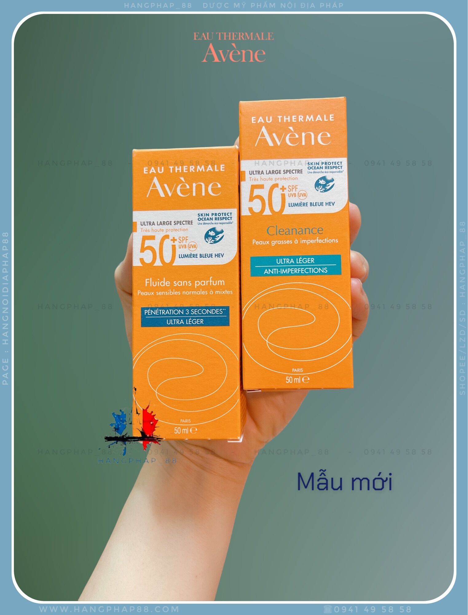 Kem chống nắng Avene Spf50