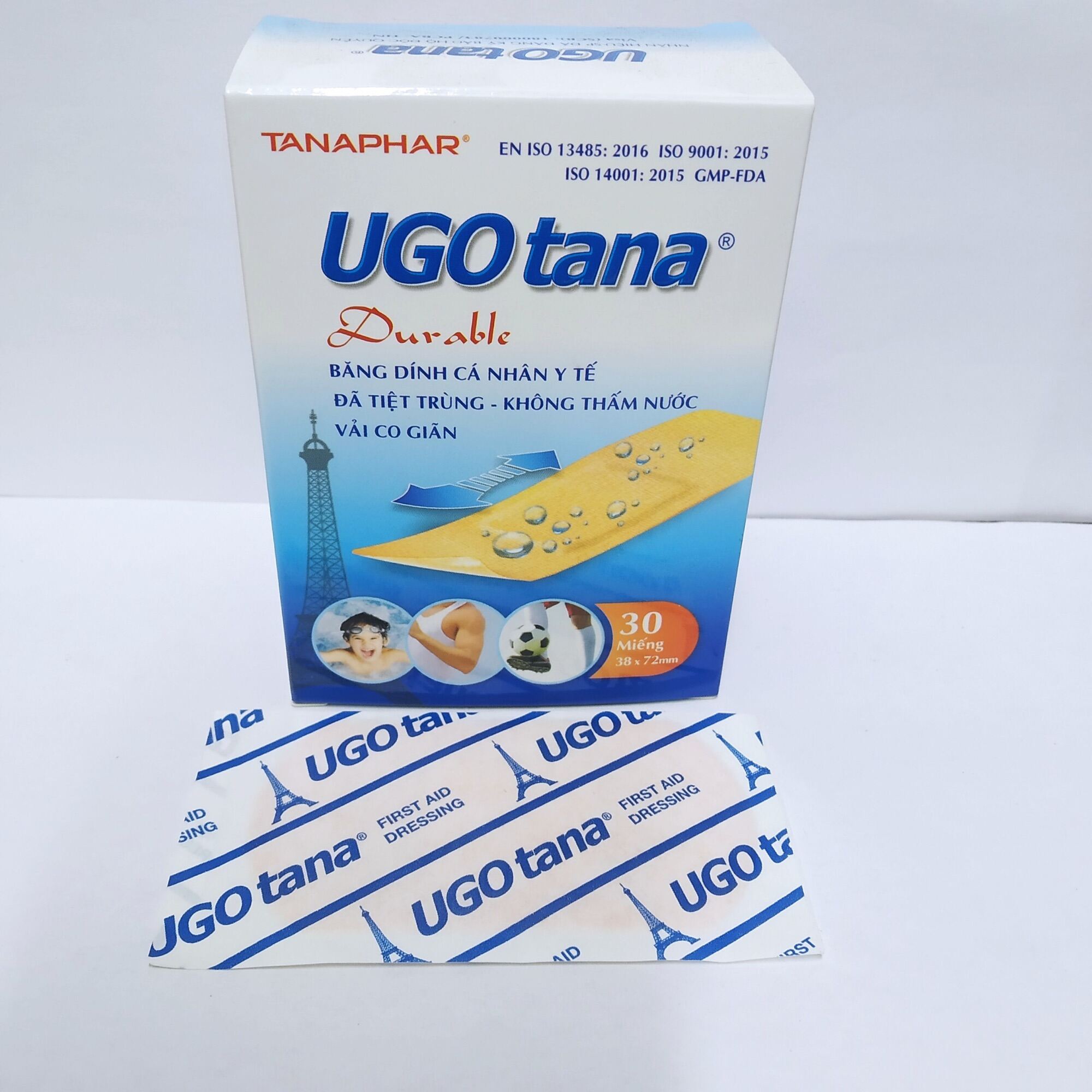 Băng dính,băng dán cá nhân y tế bản lớn ugotana Ugo tana 38x72mm