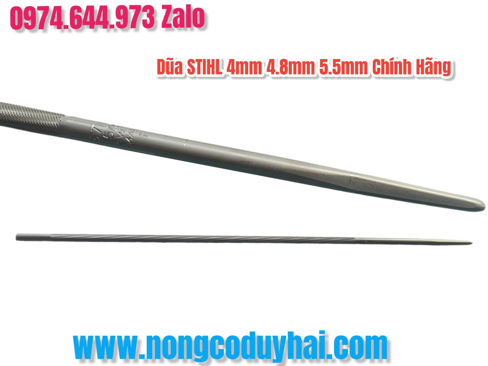 dũa cưa xích (dũa cưa) dũa cưa xích stihl chính hãng - 4mm 4.8mm 5.5mm