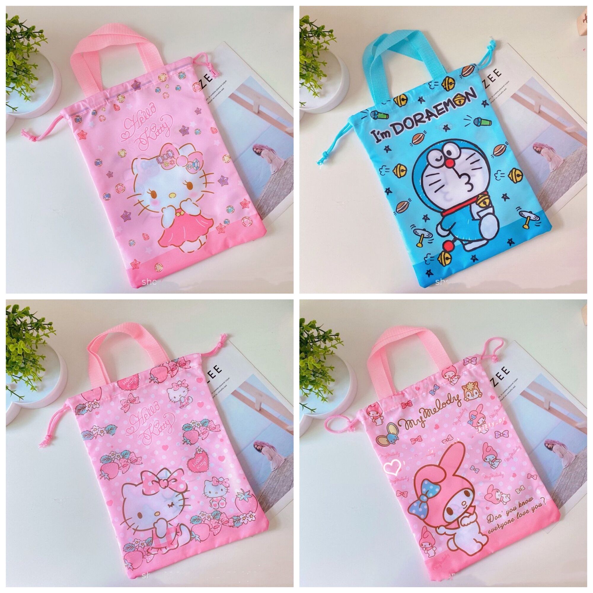 Túi dây rút Hello Kitty - Doraemon Doremon