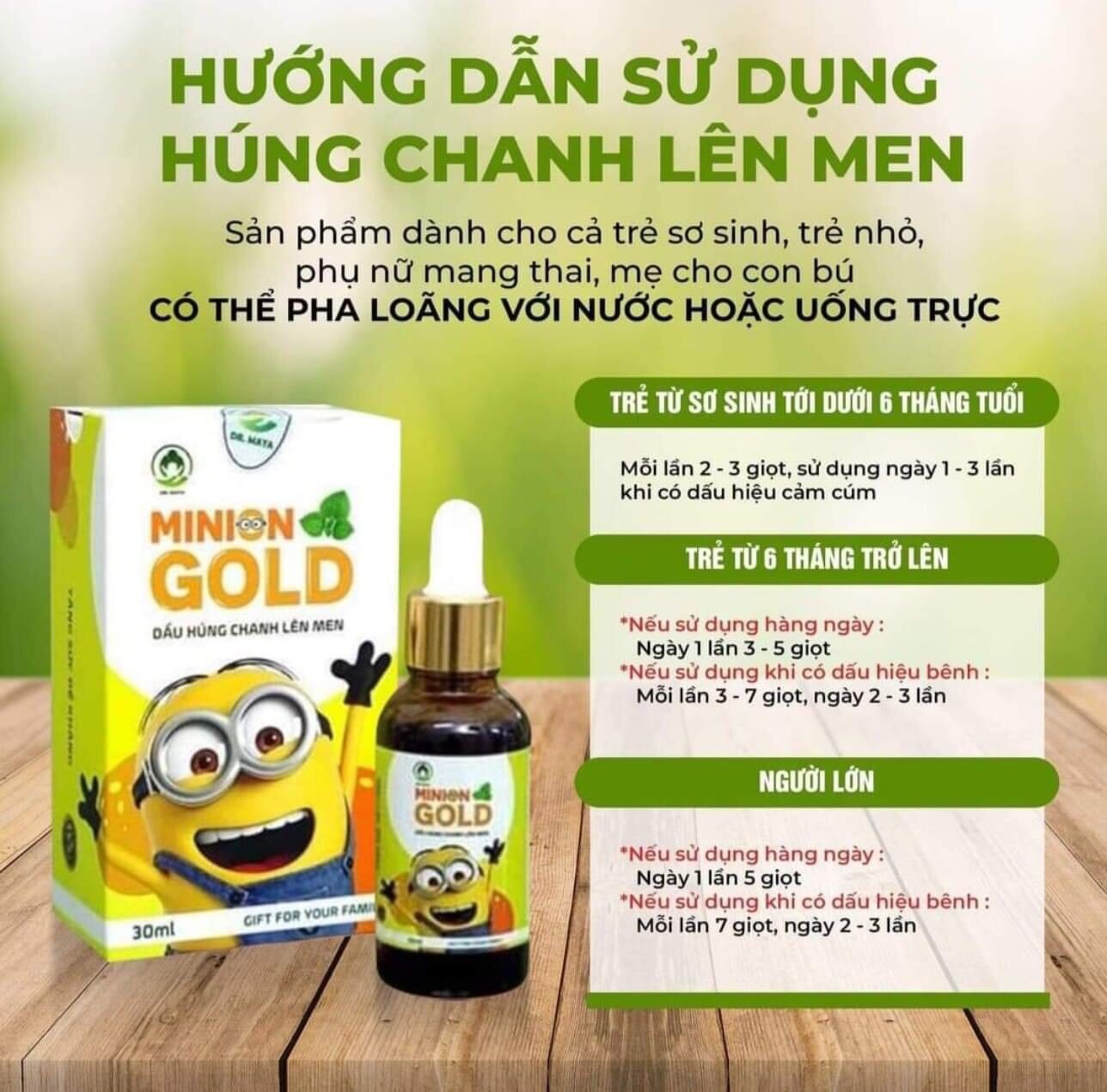 [Sẵn hàng] Dầu Húng Chanh Minion 30ml