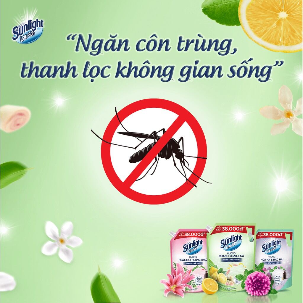 Nước lau sàn nhà sunlight Bạc hà 2kg