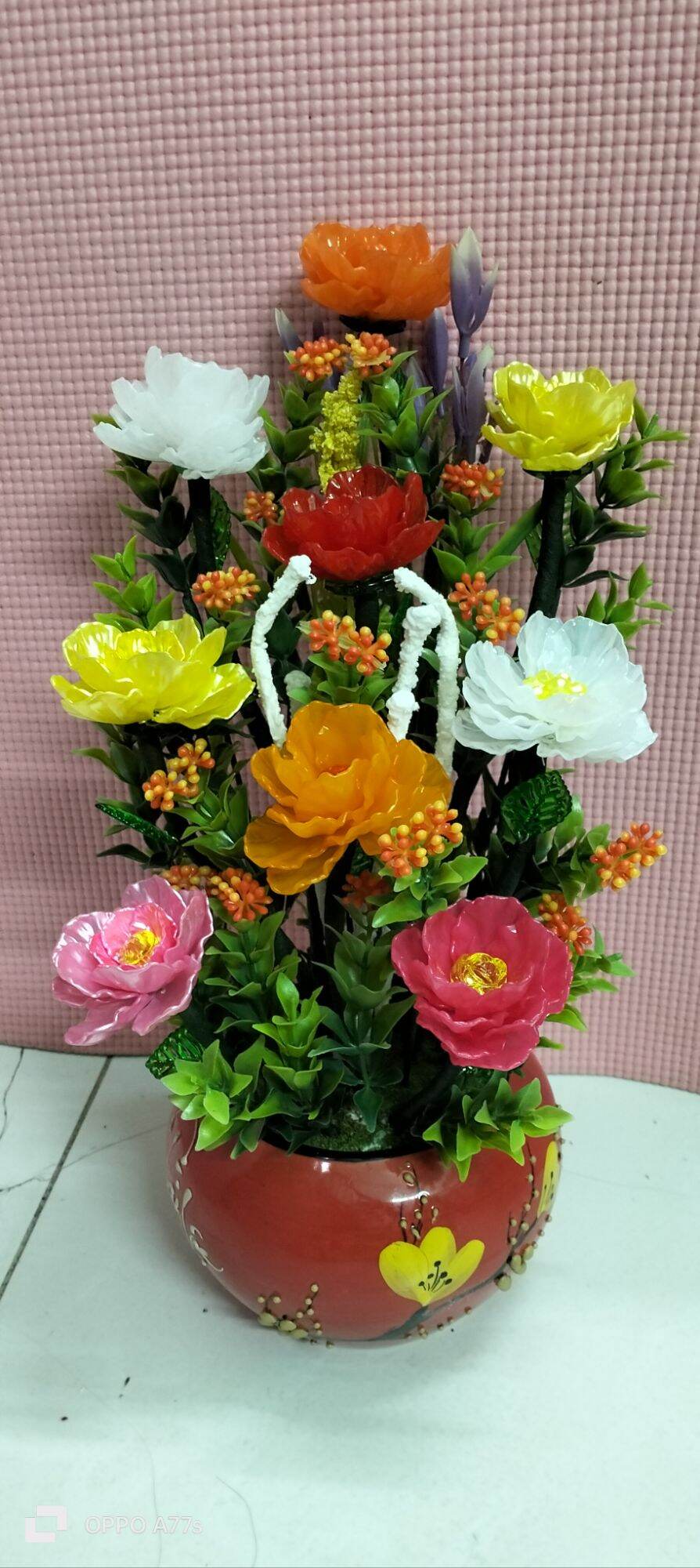 Chậu hoa hồng pha lê (size 33->35cm)
