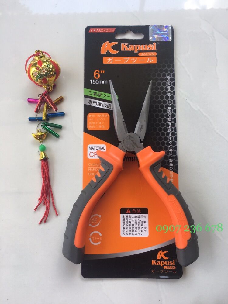Bộ 3 kìm cắt - điện - nhọn kapusi được làm bằng thép cr-v