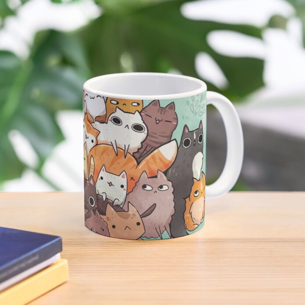 Ly, cốc sứ hình mèo đáng yêu (kèm muỗng)