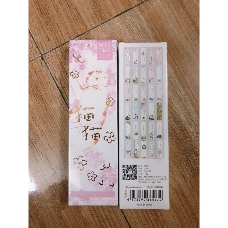 Hộp 30 tấm bookmark kẹp sách ( giao ngẫu nhiên )