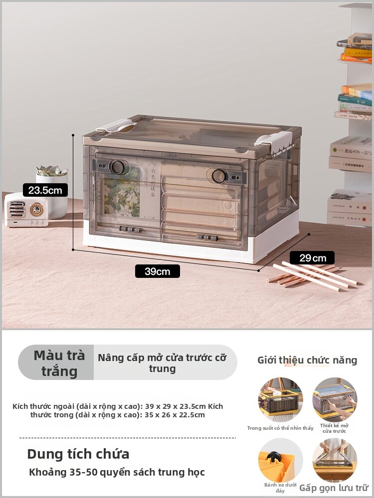 XINGYOU | Hộp Lưu Trữ Sách Gập Minh Bạch