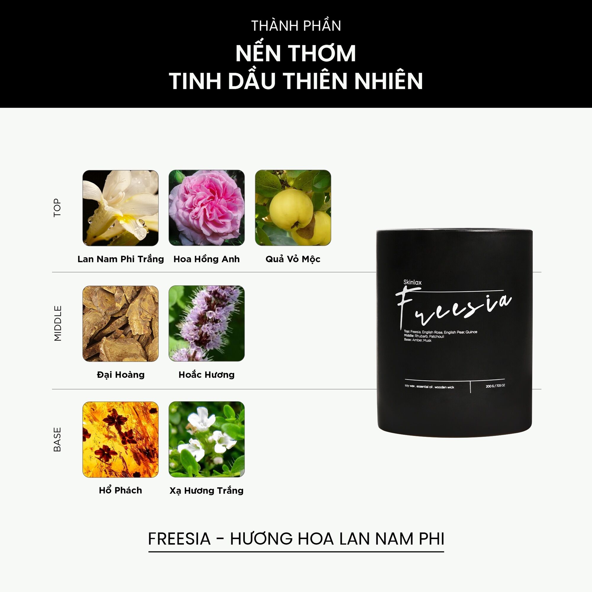 Nến Thơm Tinh Dầu Trị Liệu SKINLAX ( 200g )