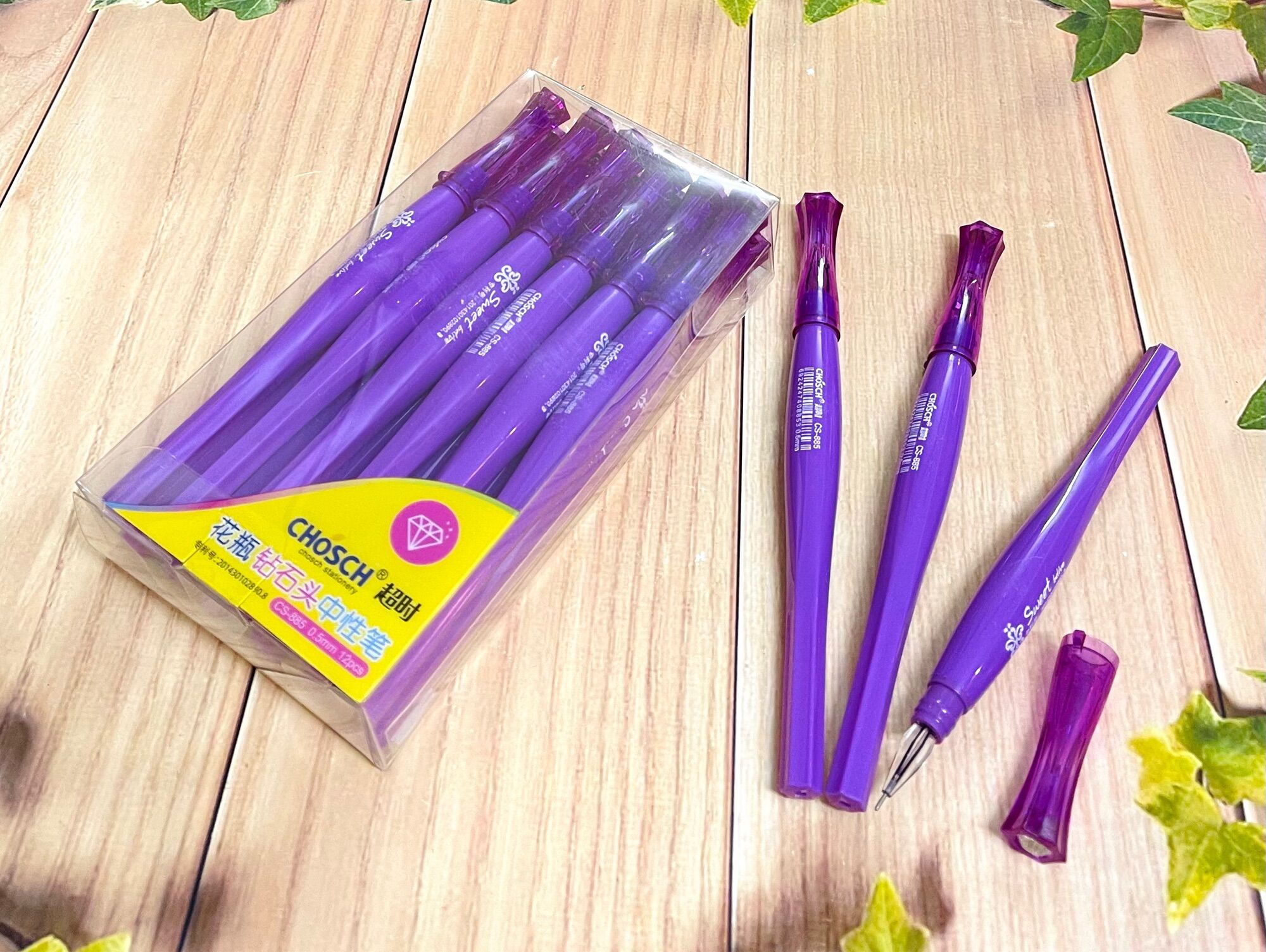 Bút kim cương mực tím 12 cái