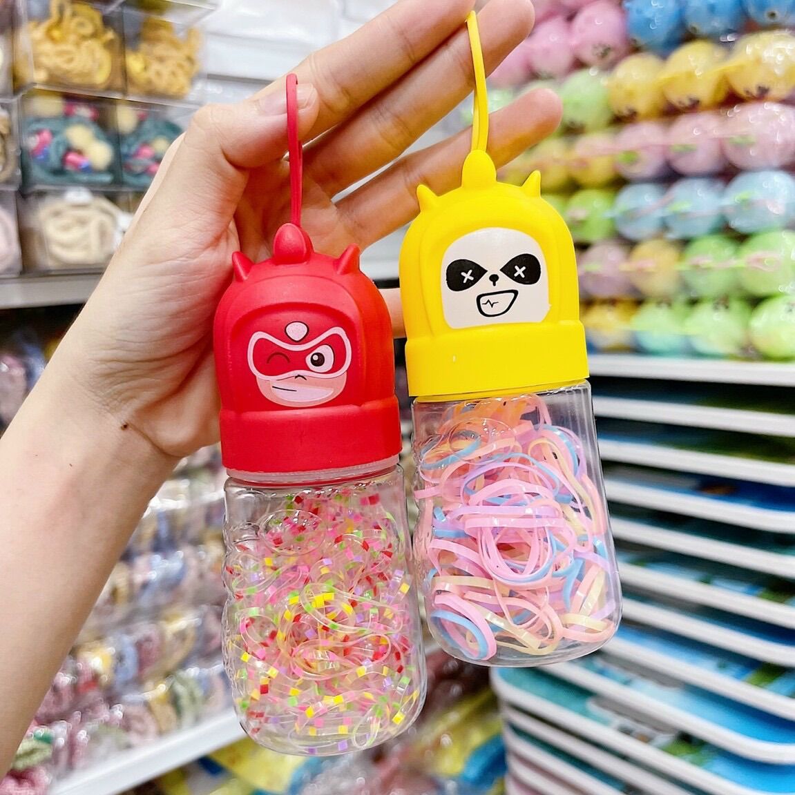 Hộp thun cột tóc cho bé. Phụ kiện tóc bé gái