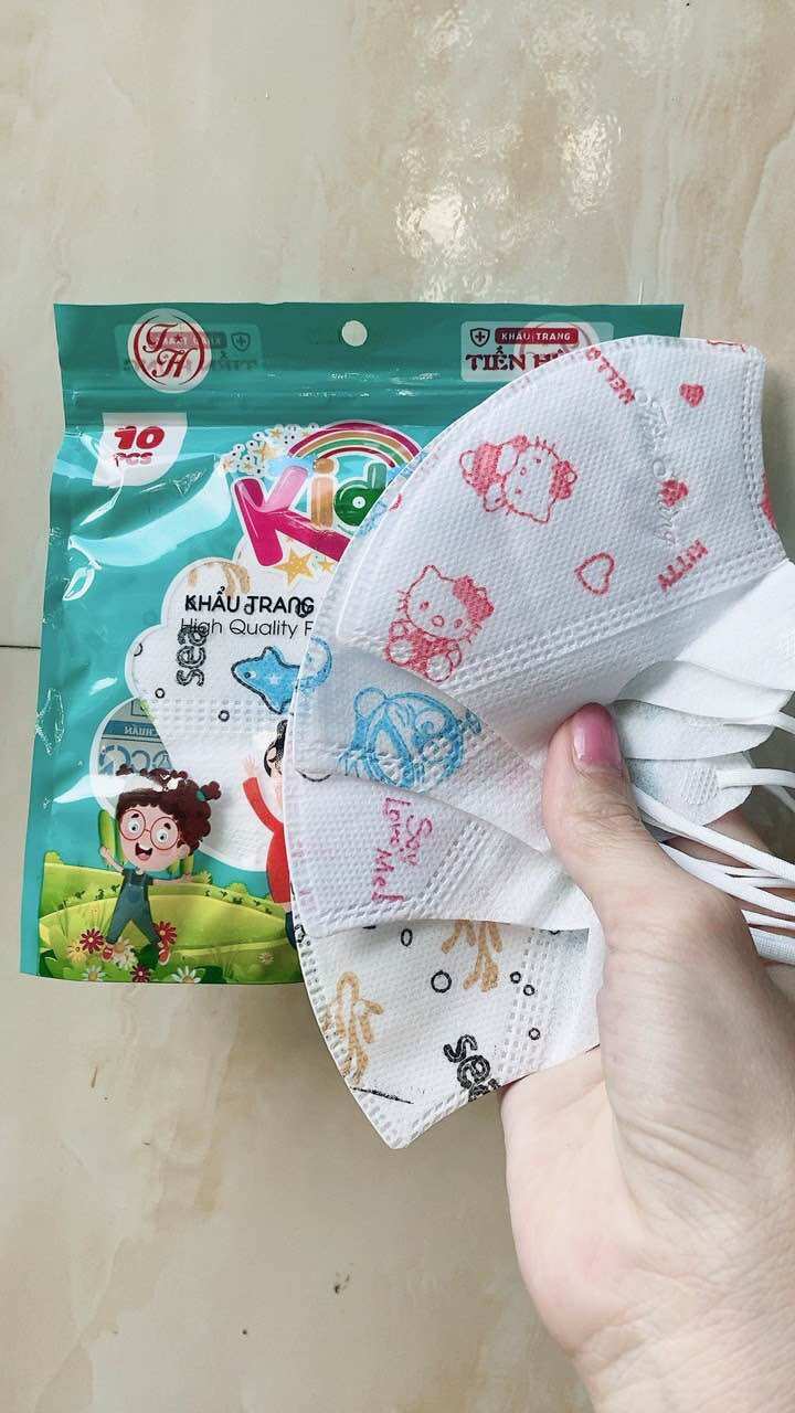 Sỉ 100 Cái Khẩu Trang 5D Cho Bé Từ 4-8 Tuổi