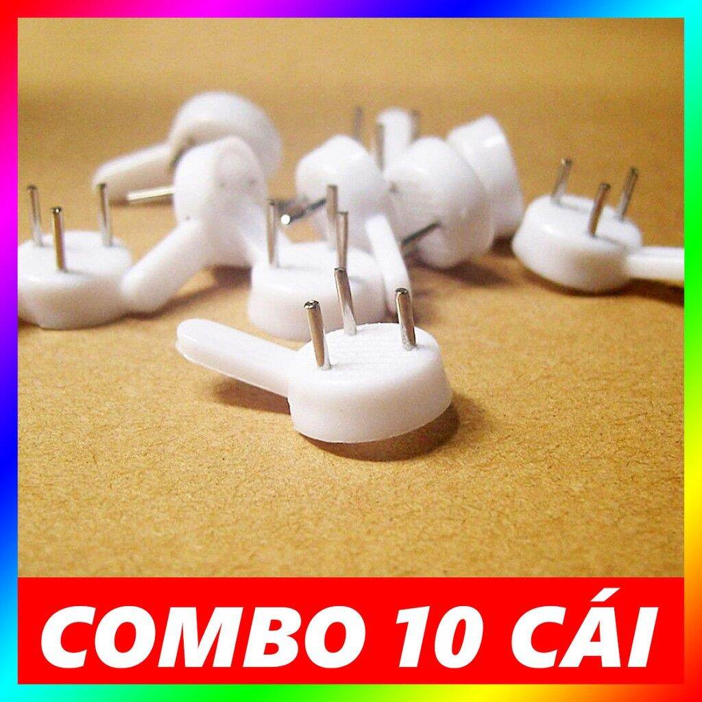 Giá rẻ (compo 10 đinh 3 chân) treo tường, treo khung ảnh, tranh, treo đồ ko cần khoan tường