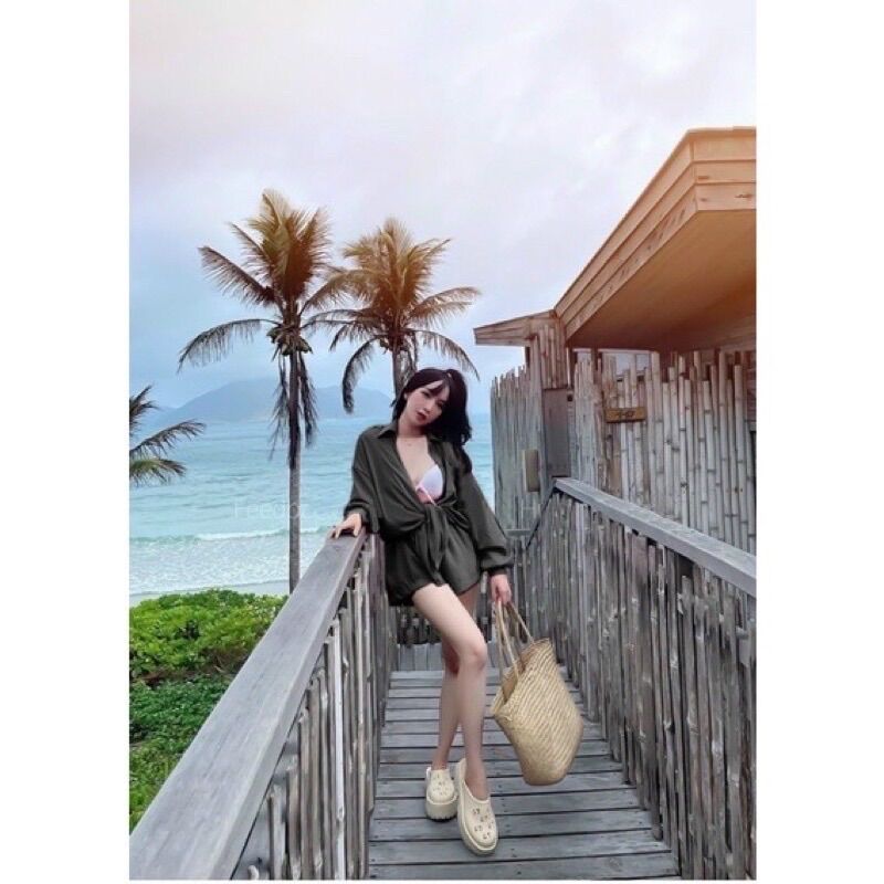(SHOP TÁO ĐỎ BIGSIZE 50kg đến 90kg) set áo sơ mi thời trang nữ bigsize