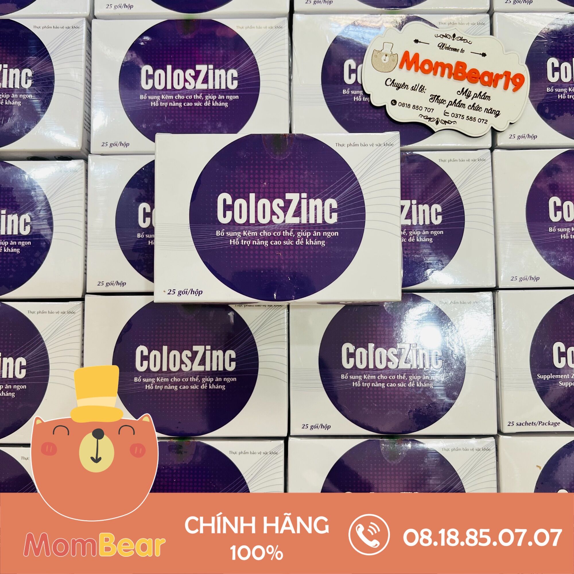 Kẽm hữu cơ coloszinc hộp 25 gói