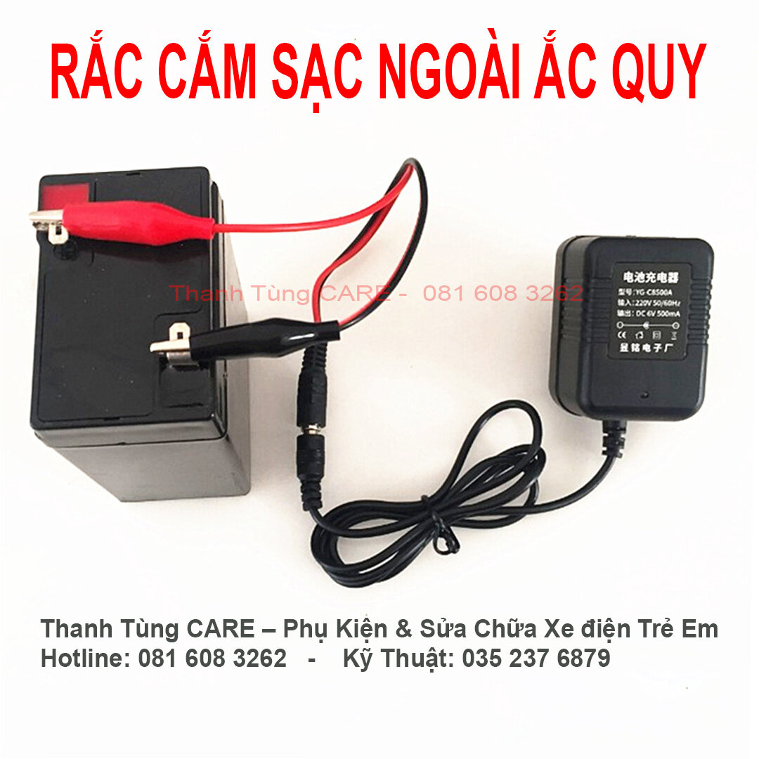 Rắc kẹp sạc | cục sạc ngoài ắc quy 6v -12v | cân điện tử, quạt tích điện