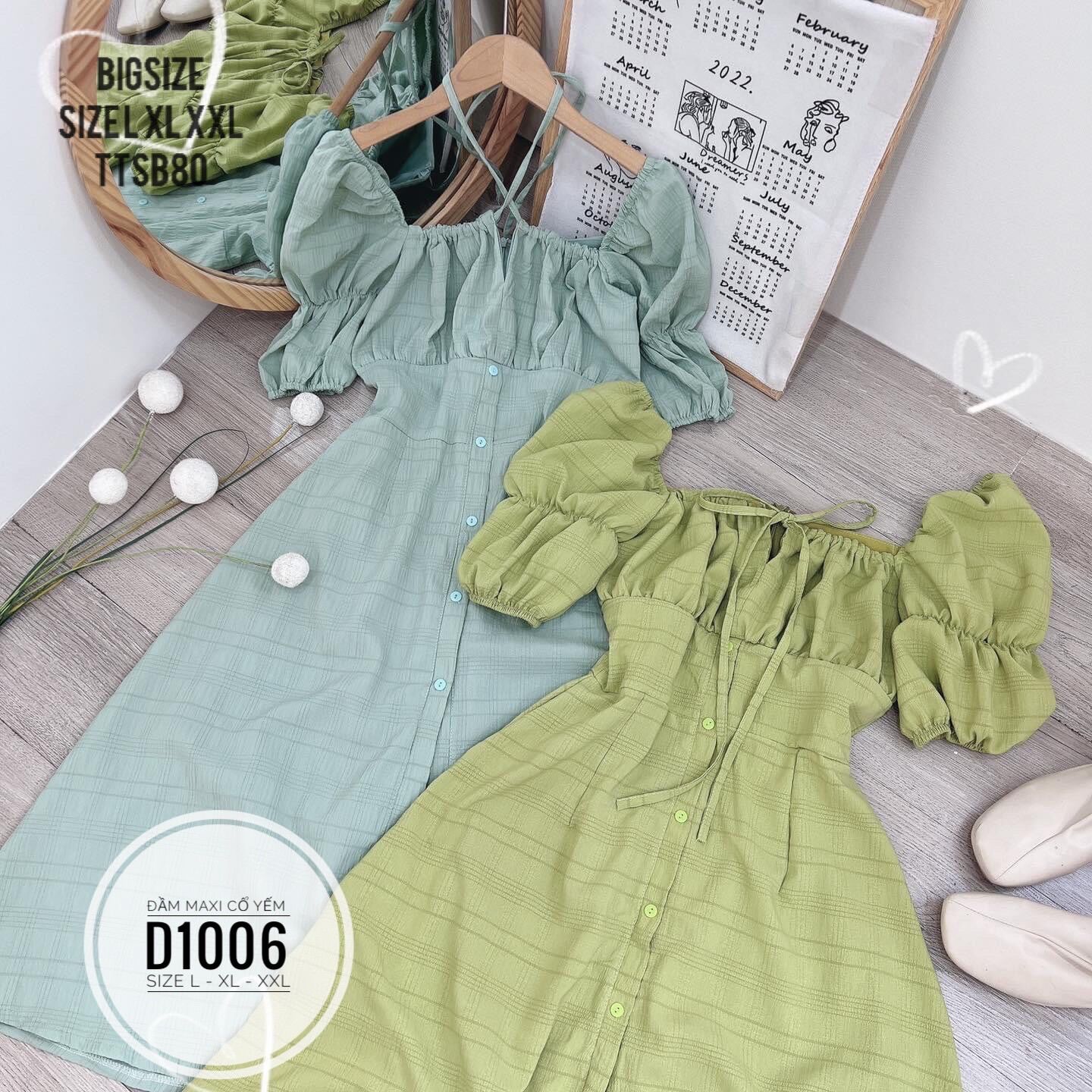 Bigsize 60- 90kg ĐẦM MAXI CỒ YẾM