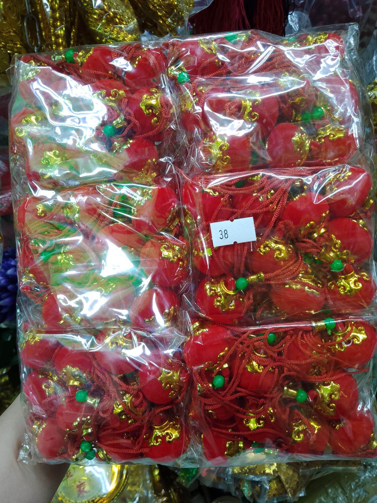 Đèn lồng bọc nhung trang trí lễ tết 3cm