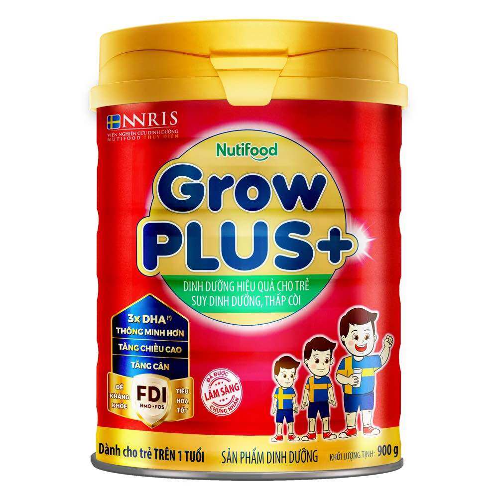 Sữa bột Nutifood GrowPLUS+ đỏ (900g)