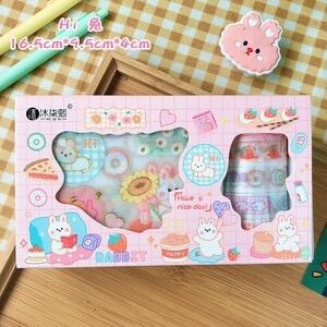 Hộp 5 Cuộn Washi Và Sticker Dán Trang Trí