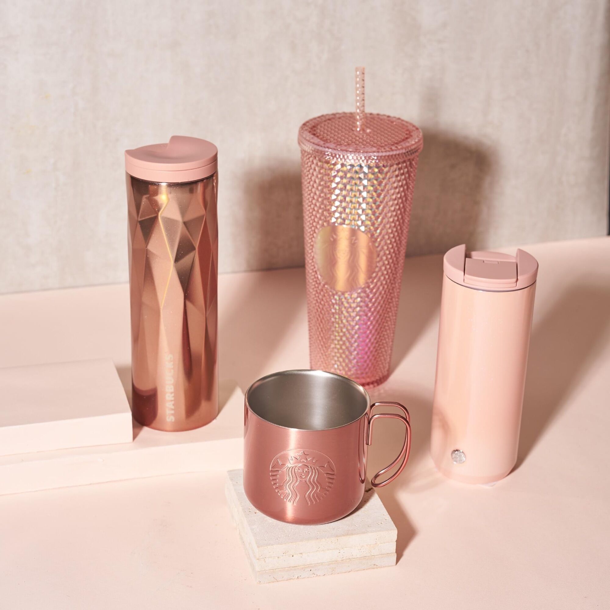 |chính hãng| bộ sưu tập ly starbucks -rose gold collection