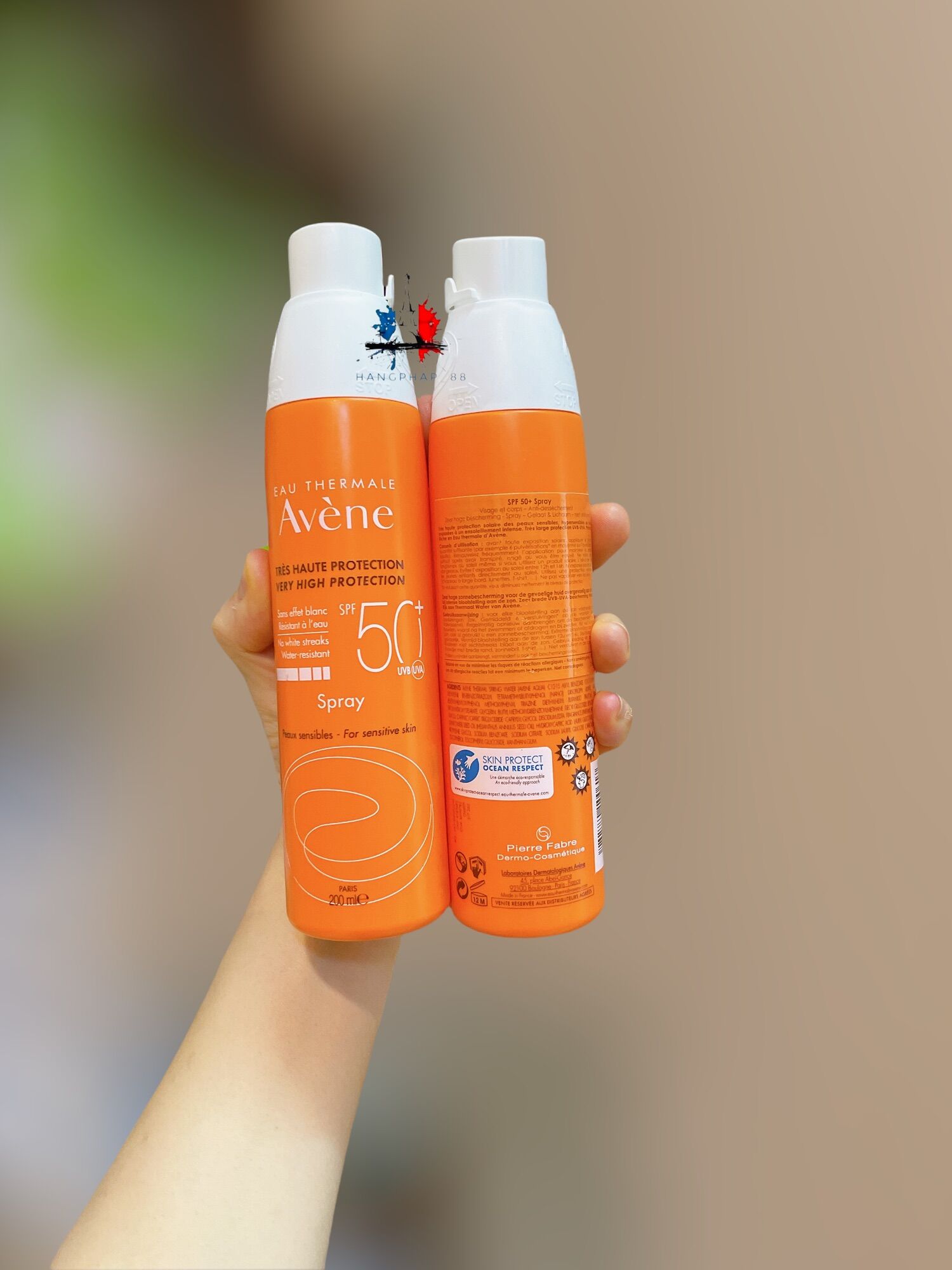 Kem chống nắng body avene spf50+ chai 200ml dạng xịt