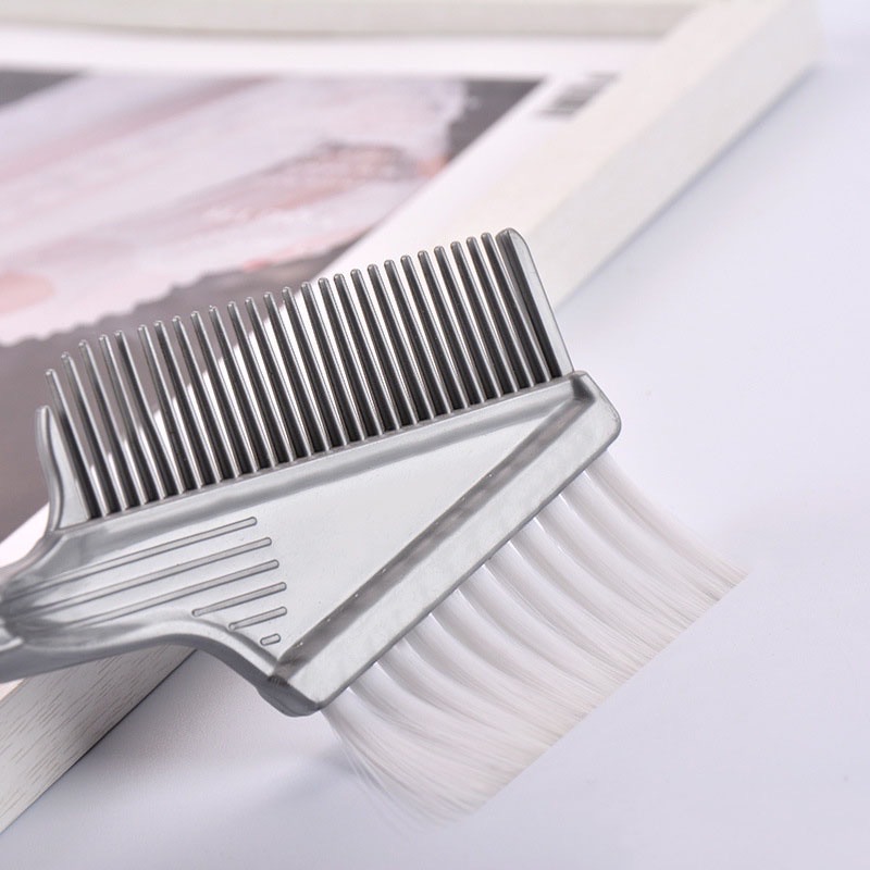 Cọ chổi lược nhuộm tóc 2 đầu xám