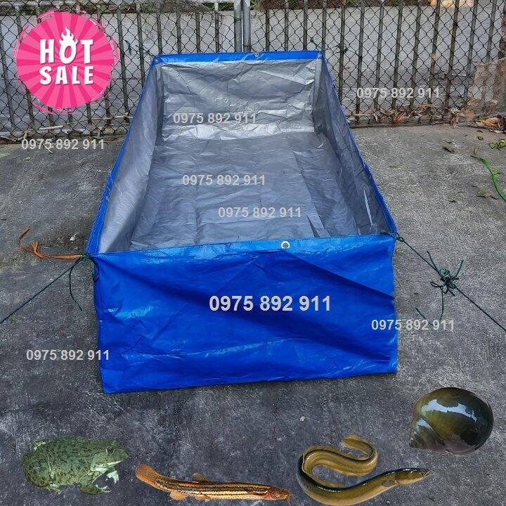 Bể bạt nuôi ốc ếch cá lươn 2x1x0,5 - bạt hàn quốc
