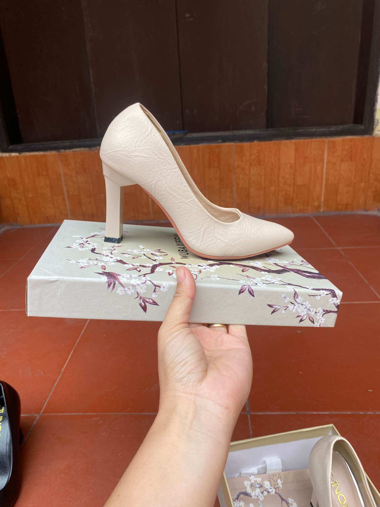 Giày cao gót 7p da mờ