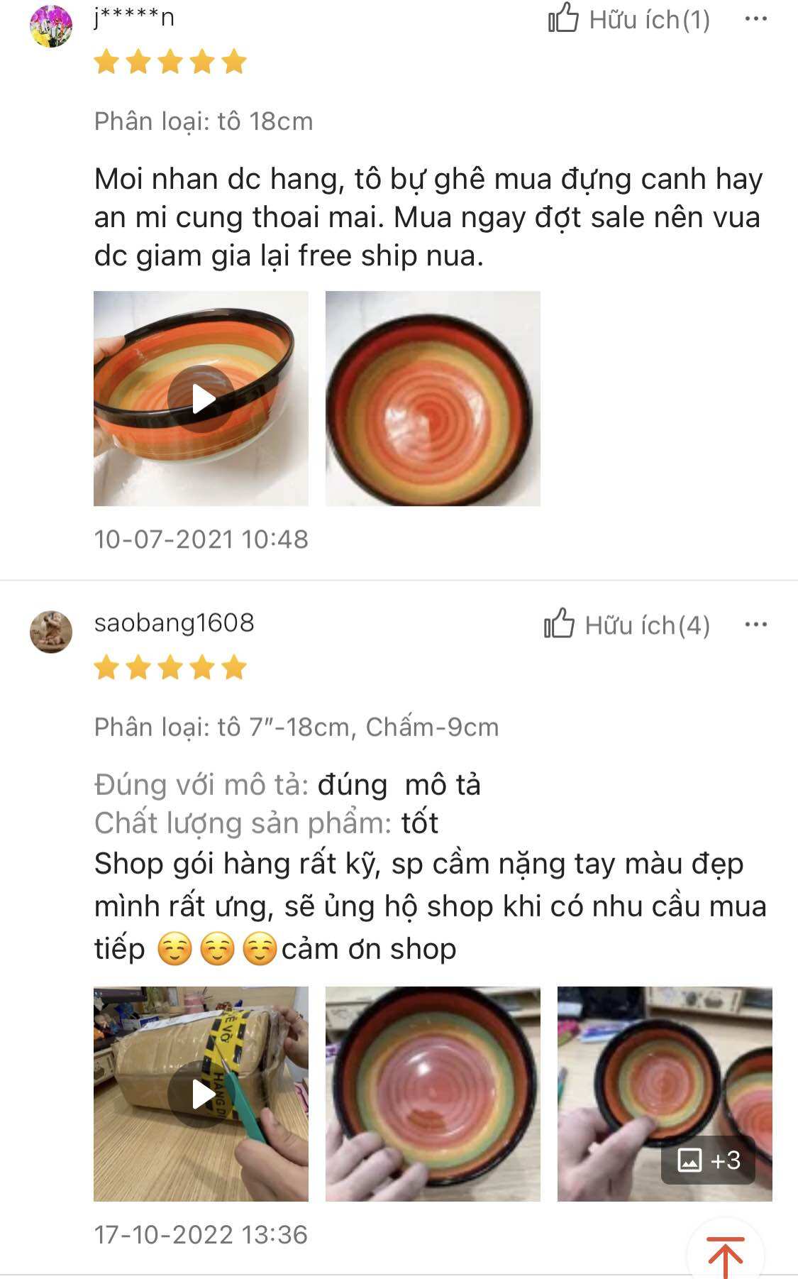 10 Chén ăn cơm cầu vồng