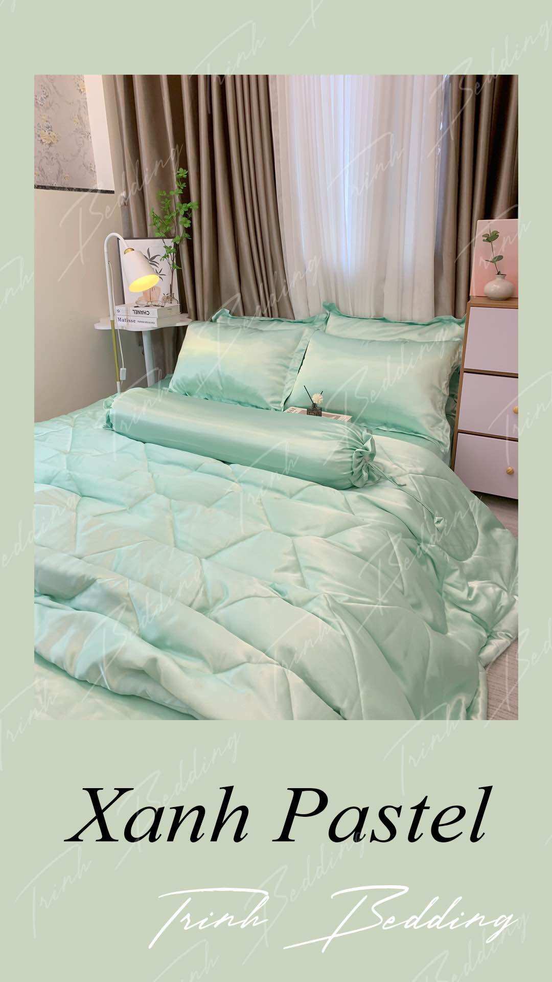 BỘ DRAP PHI LỤA MỊN MÁT CAO CẤP M2|M4|M6|M8  TRINHBEDDING