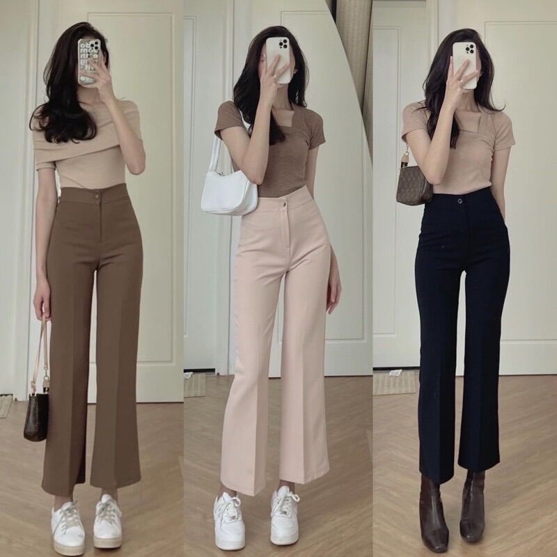 2112 quần ống loe,quần ống loe dáng lỡ thanh lịch