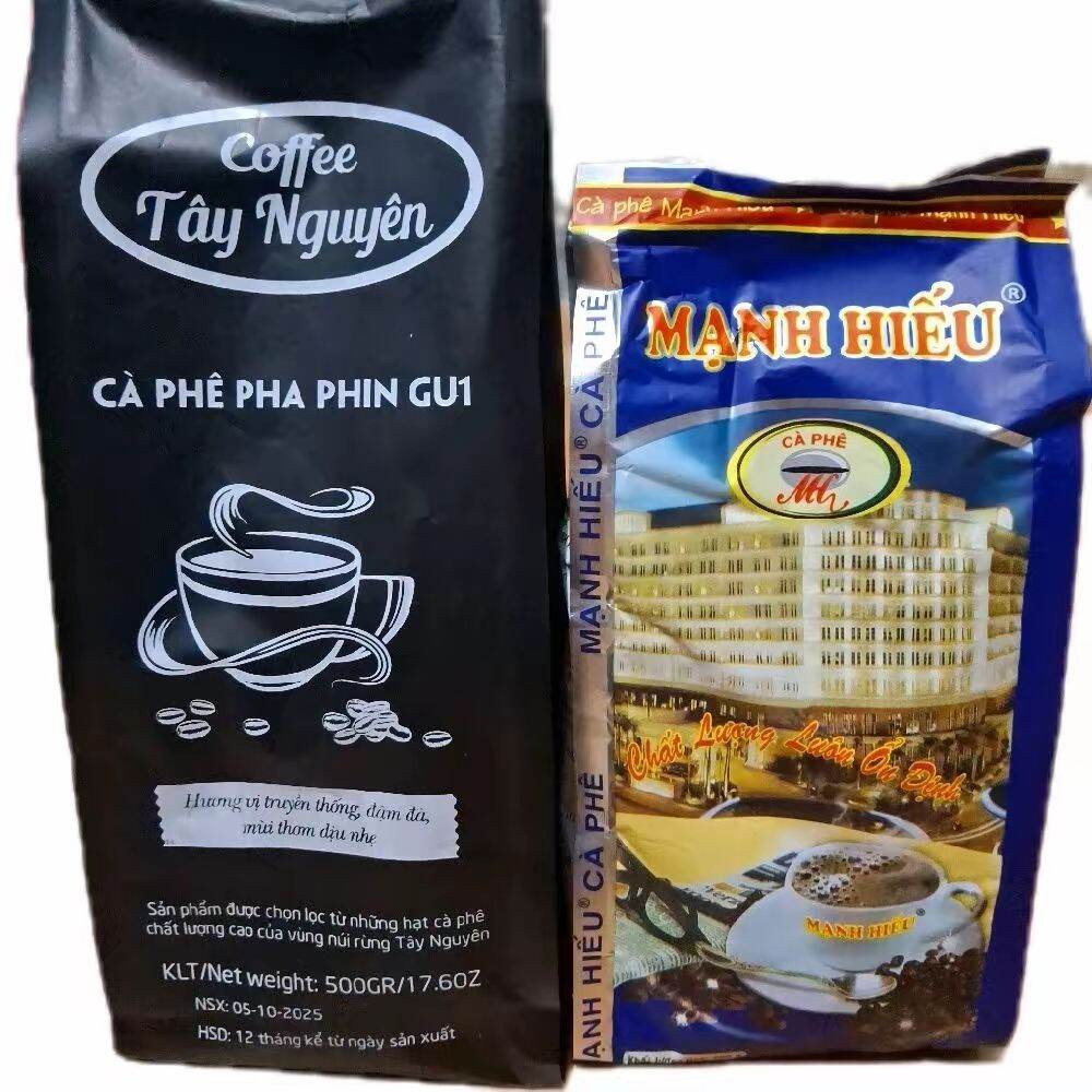 Strong Coffee Combo Mixed with Tay Nguyen Coffee, 1 Pack of 500g, Especially Delicious and Rich in Flavor