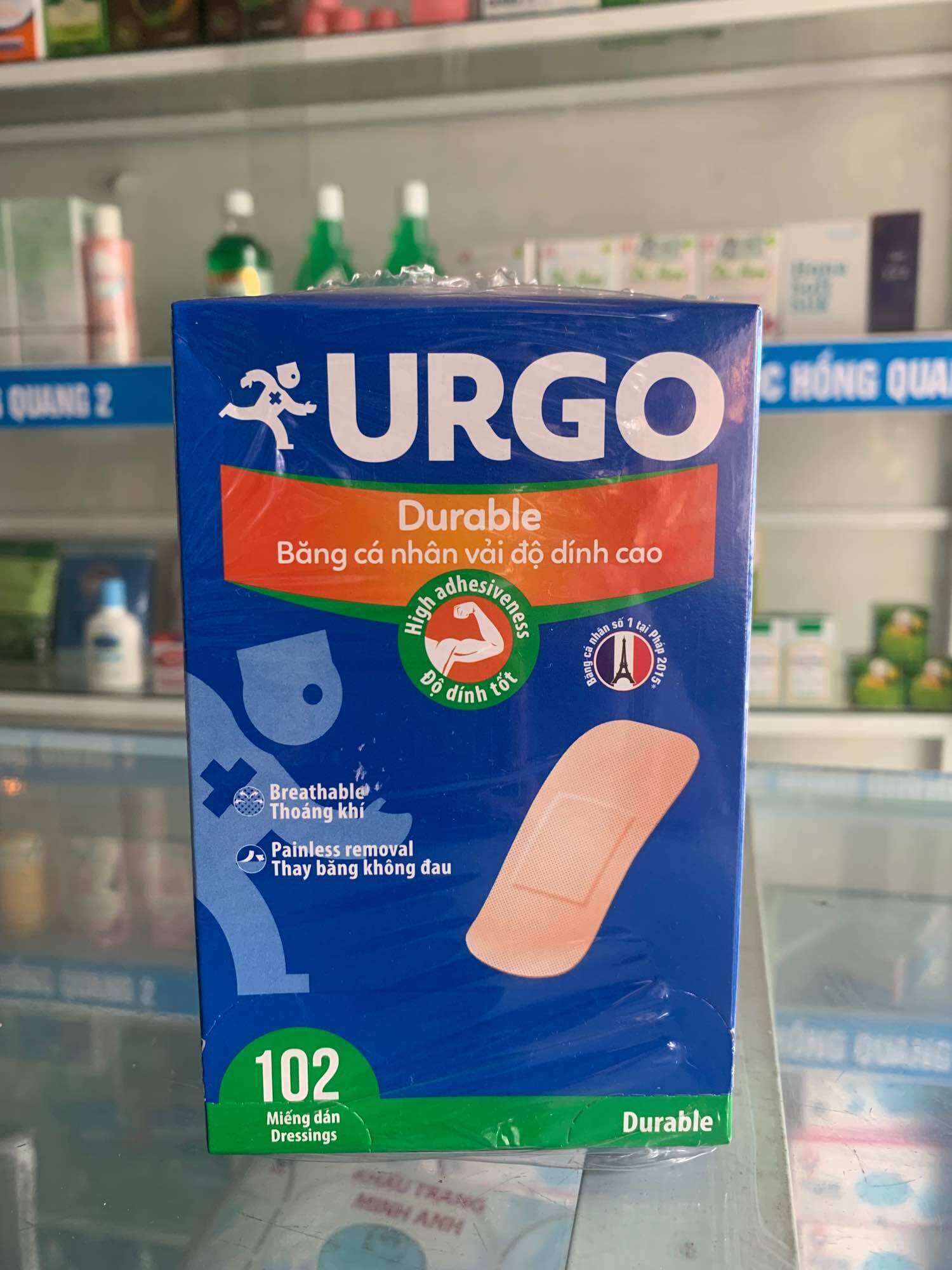 Băng cá nhân vải độ dính cao Urgo Durable