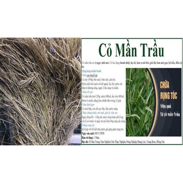 1kg cỏ mần trầu khô hàng loại 1.