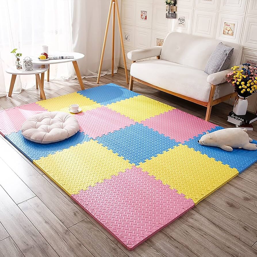 thảm xốp lót sàn vân khế (chiếc lá) 60×60×1cm Loại 1 (có viền)