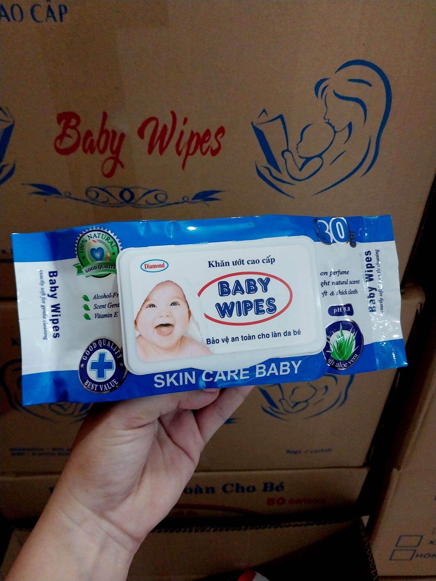 ( COMBO 10 GÓi ) Khăn Ướt Baby Wipes Cao Cấp 80gr
